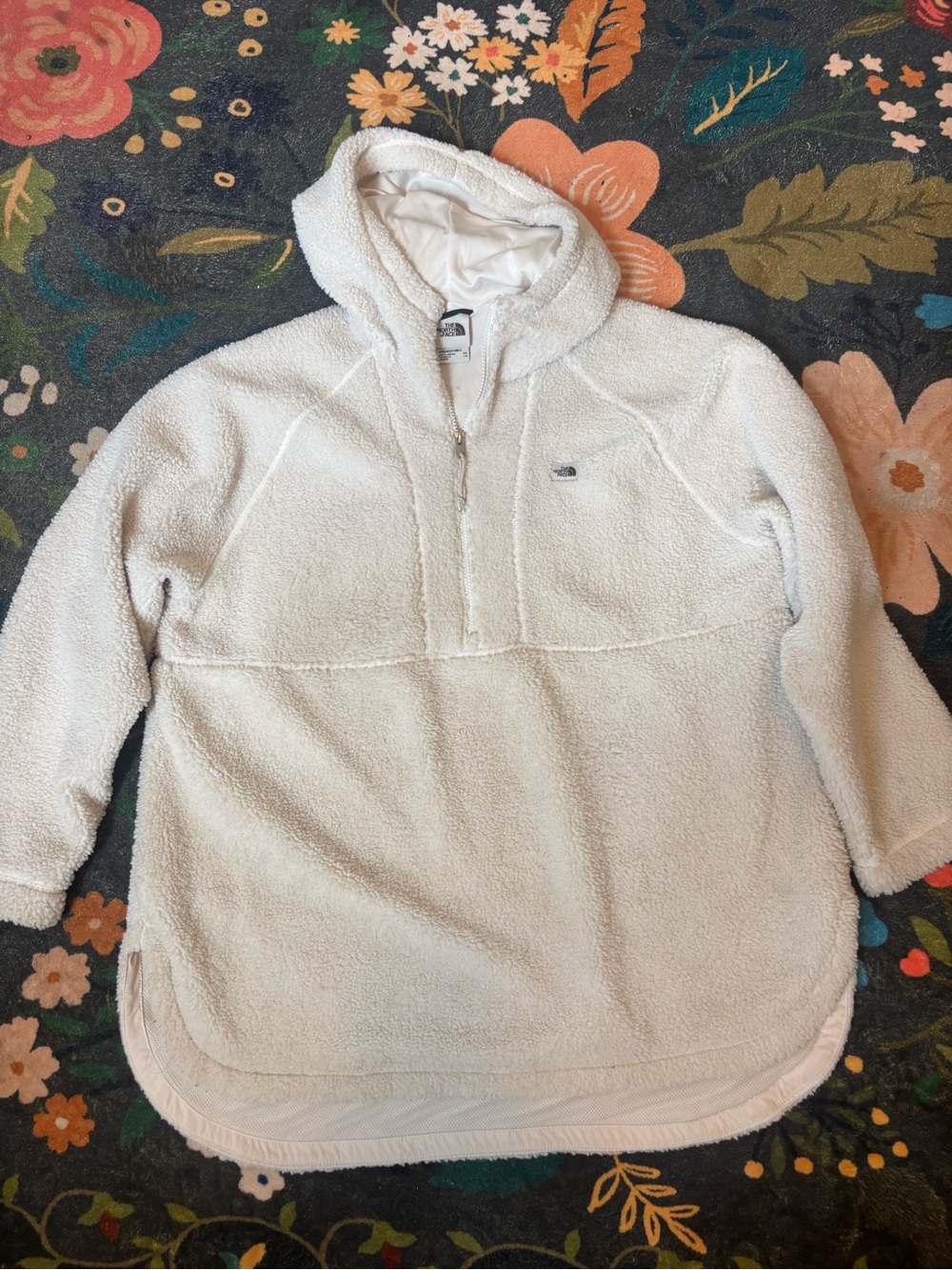 The North Face Women’s Cream Sherpa Half-Zip Hoodie